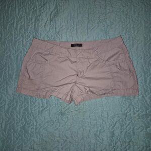 Express Women's Grey and Purple Shorts